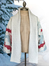 Custom Quilt coat jacket " snowballs"